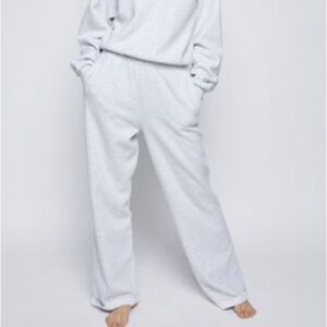 Skims Grey Straight Leg Sweatpants